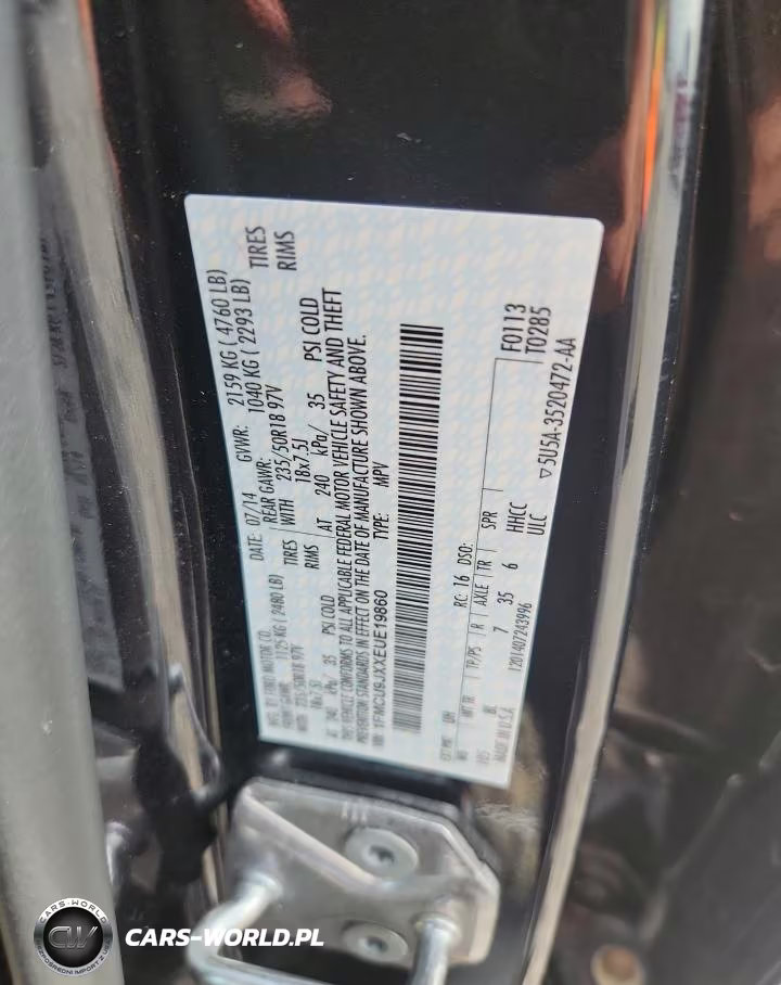 2014 Ford Escape Titanium VIN:1FMCU9JXXEUE19860 - 13