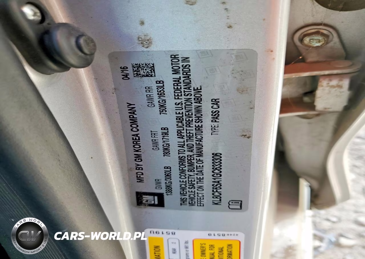2016 Chevrolet Spark 2Lt VIN:KL8CF6SA1GC633306 - 12