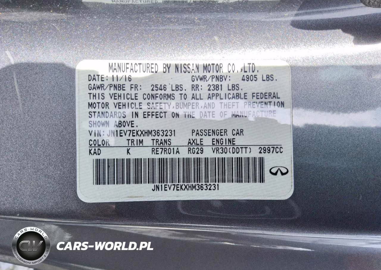 2017 Infiniti Q60 3.0T Premium VIN:JN1EV7EKXHM363231 - 12
