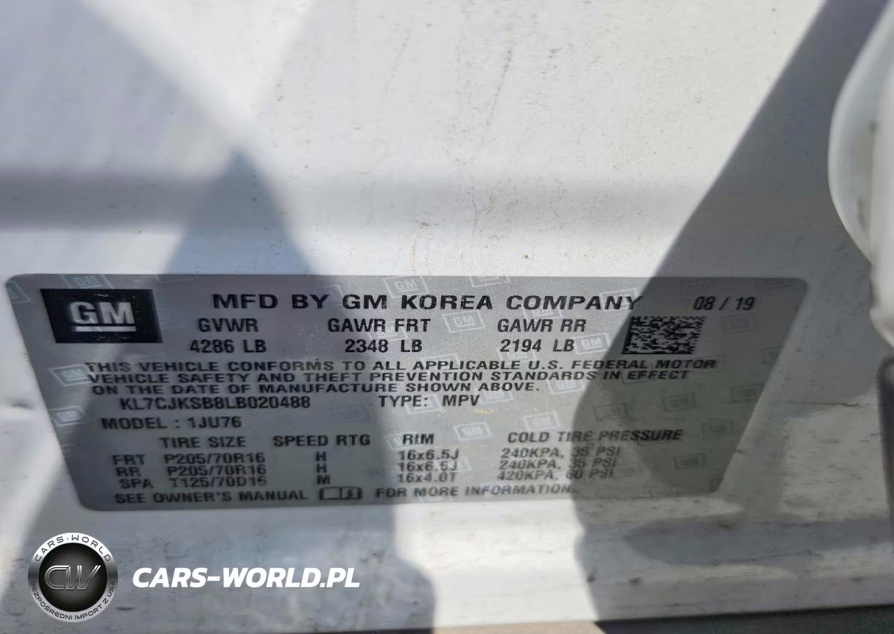 2020 Chevrolet Trax Ls VIN:KL7CJKSB8LB020488 - 12