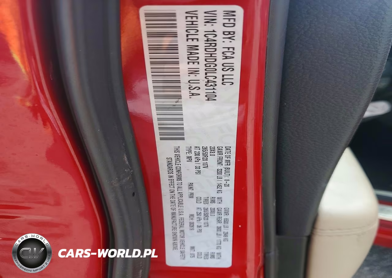 2020 Dodge Durango Gt VIN:1C4RDHDG0LC431104 - 13