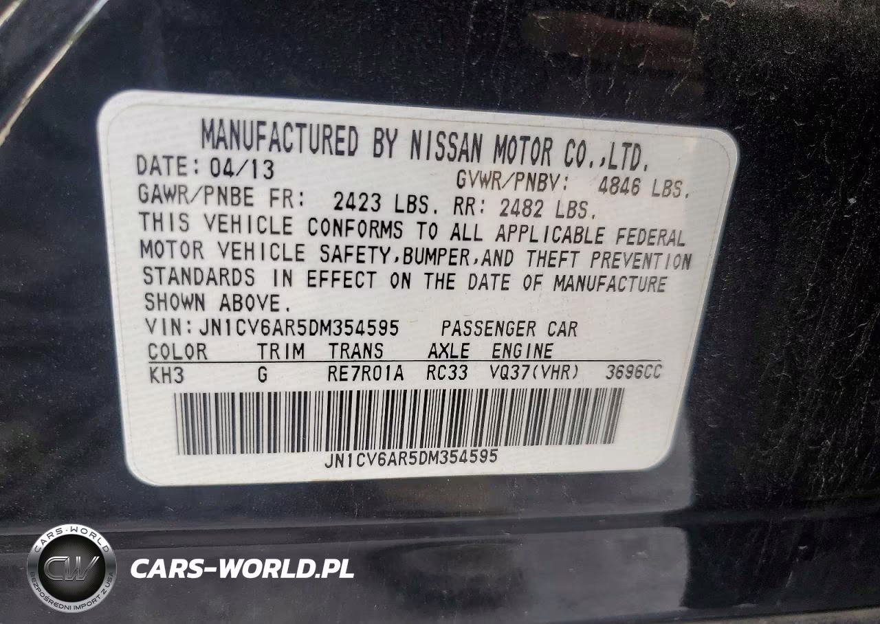 2013 INFINITI G37X VIN:JN1CV6AR5DM354595 - 12