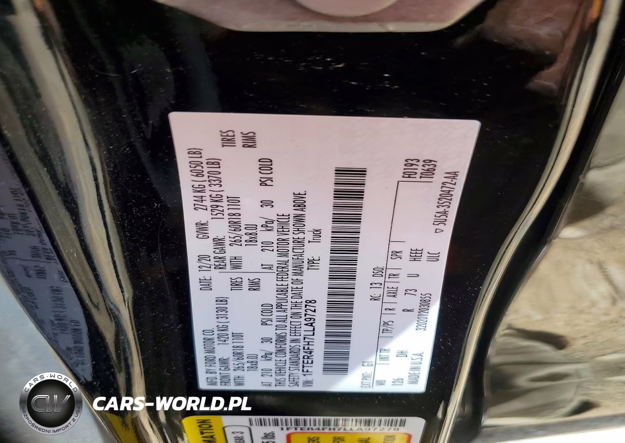 2020 Ford Ranger Xl VIN:1FTER4FH7LLA97278 - 12