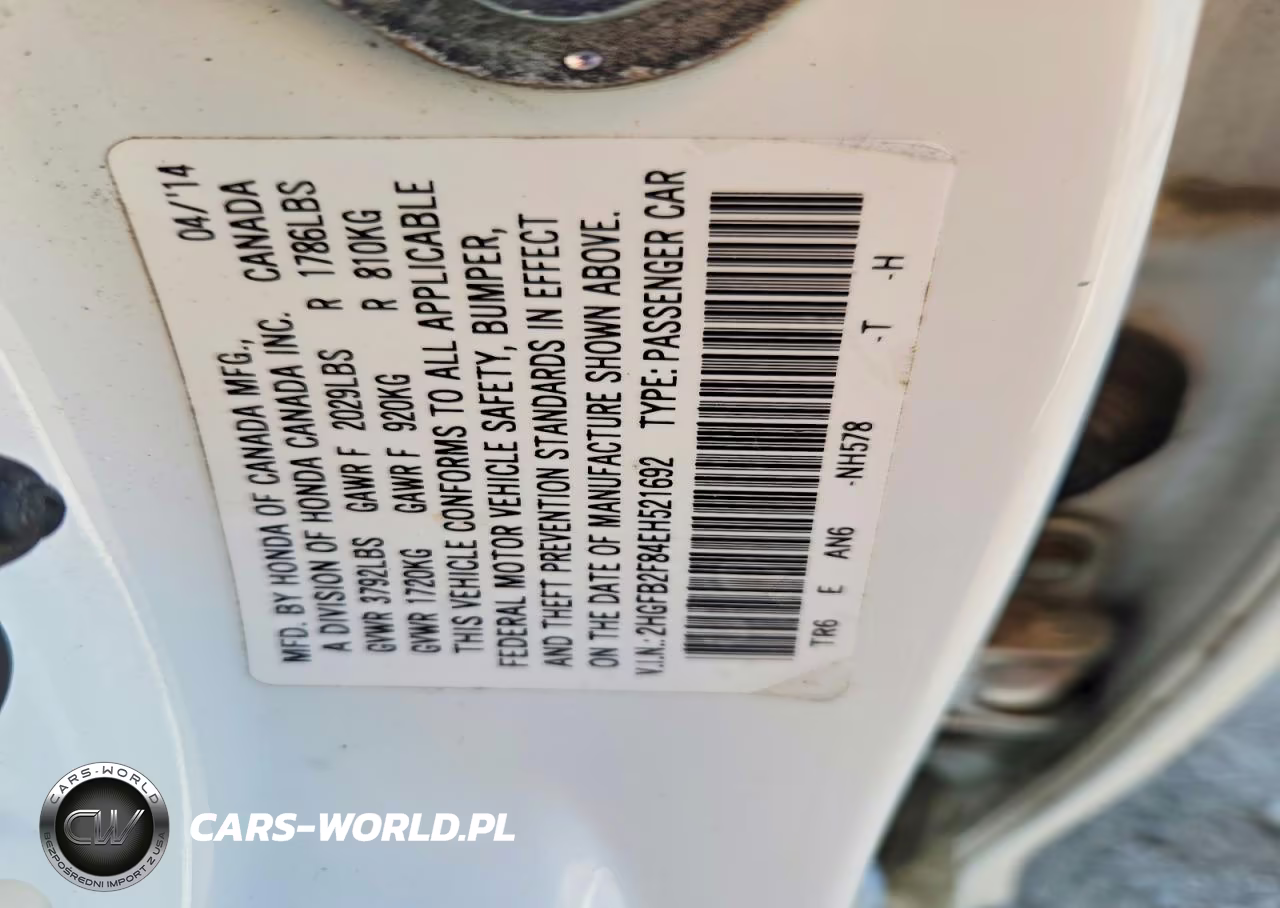 2014 Honda Civic Ex VIN:2HGFB2F84EH521692 - 13