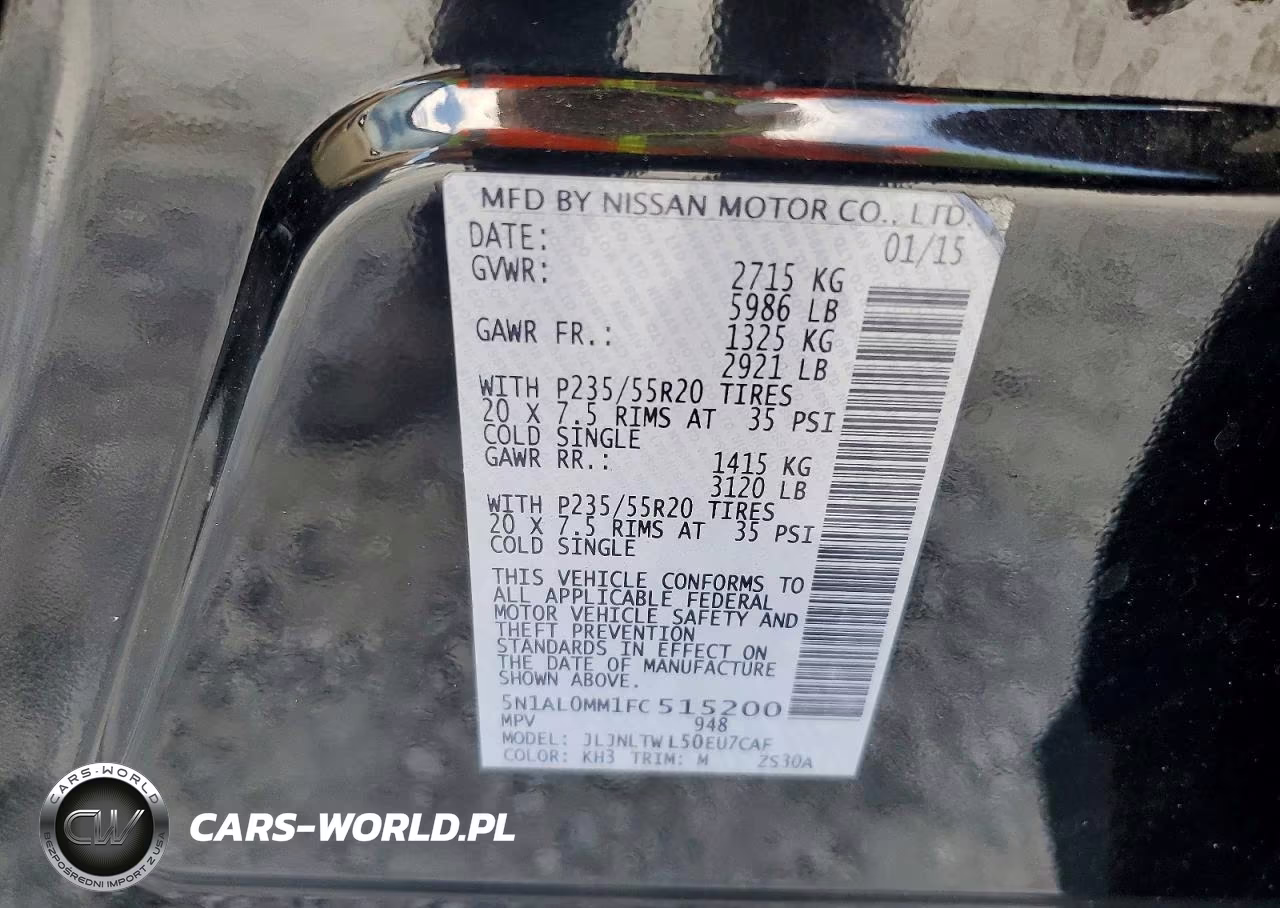 2015 Infiniti Qx60 Base VIN:5N1AL0MM1FC515200 - 13