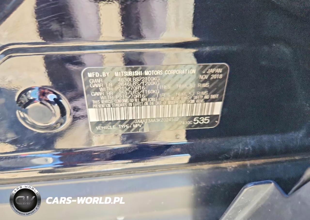 2019 Mitsubishi Eclipse Cross Es VIN:JA4AT3AA3KZ024502 - 13