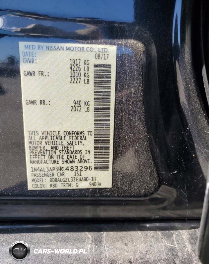 2017 Nissan Altima VIN:1N4AL3AP3HC483296 - 12