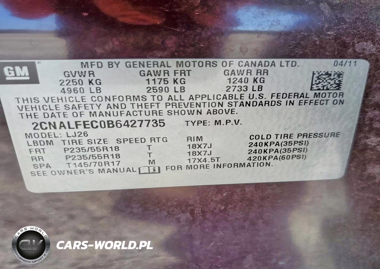 2011 Chevrolet Equinox Ltz VIN:2CNALFEC0B6427735 - 13