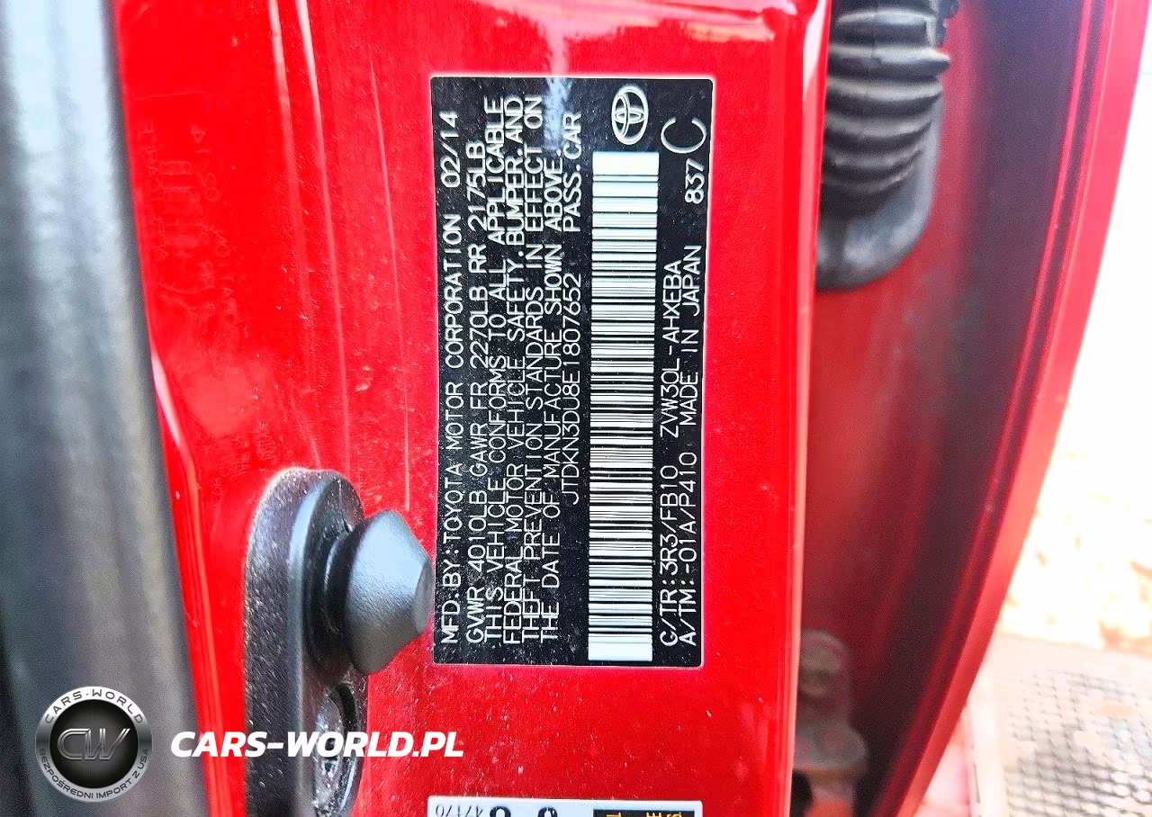 2014 Toyota Prius Two VIN:JTDKN3DU8E1807652 - 12