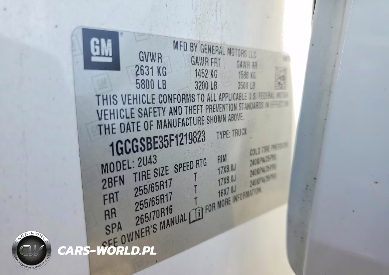 2015 Chevrolet Colorado Lt VIN:1GCGSBE35F1219823 - 12