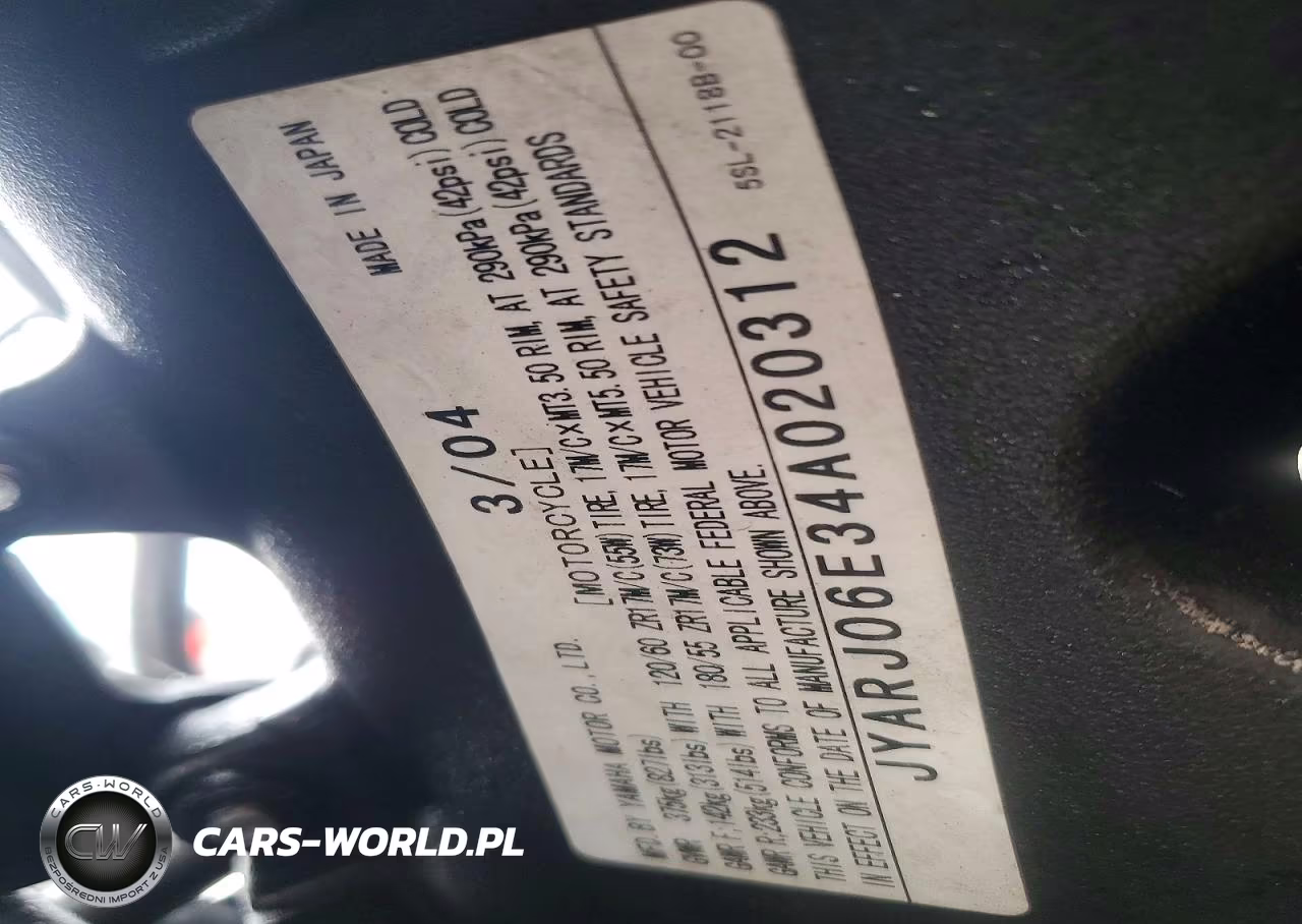 2004 Yamaha Yzfr6 L VIN:JYARJ06E34A020312 - 10