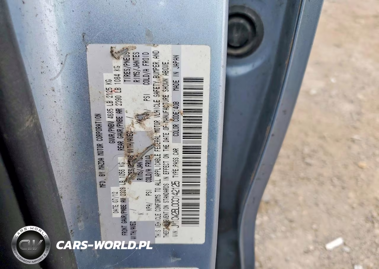 2012 Mazda 5 VIN:JM1CW2BL0C0142125 - 12