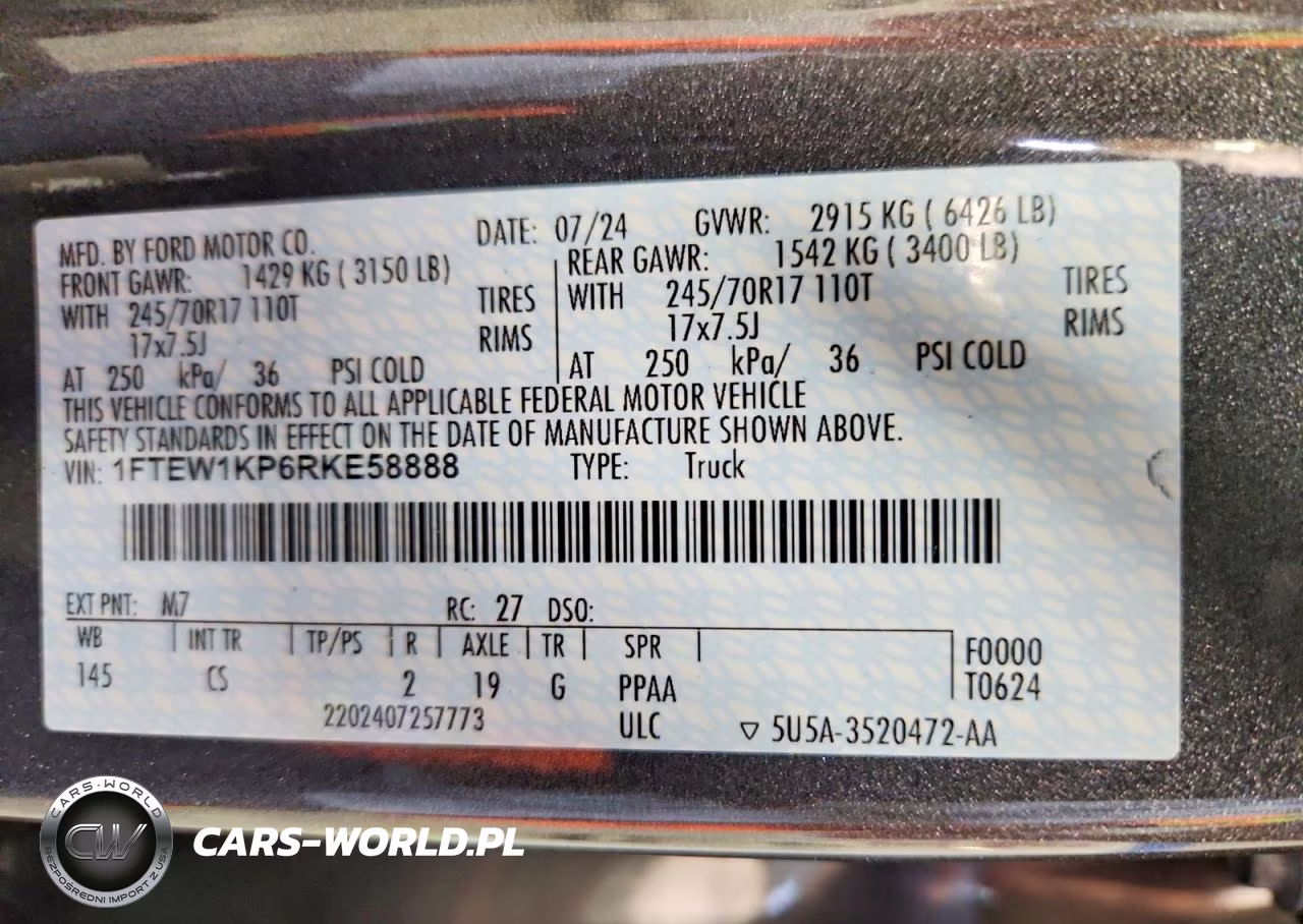 2024 Ford F150 Xl VIN:1FTEW1KP6RKE58888 - 12