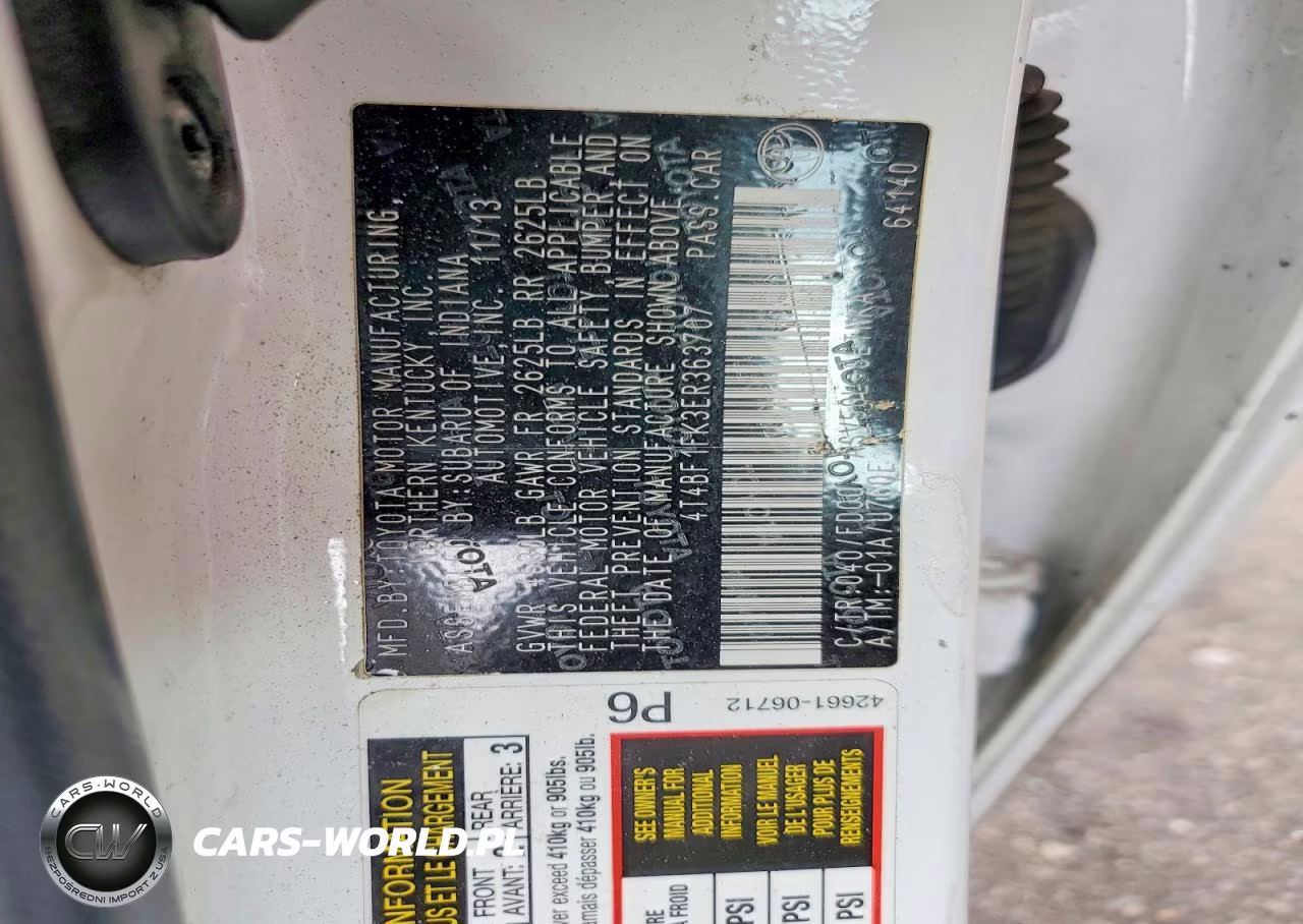 2014 Toyota Camry Le VIN:4T4BF1FK3ER363707 - 12