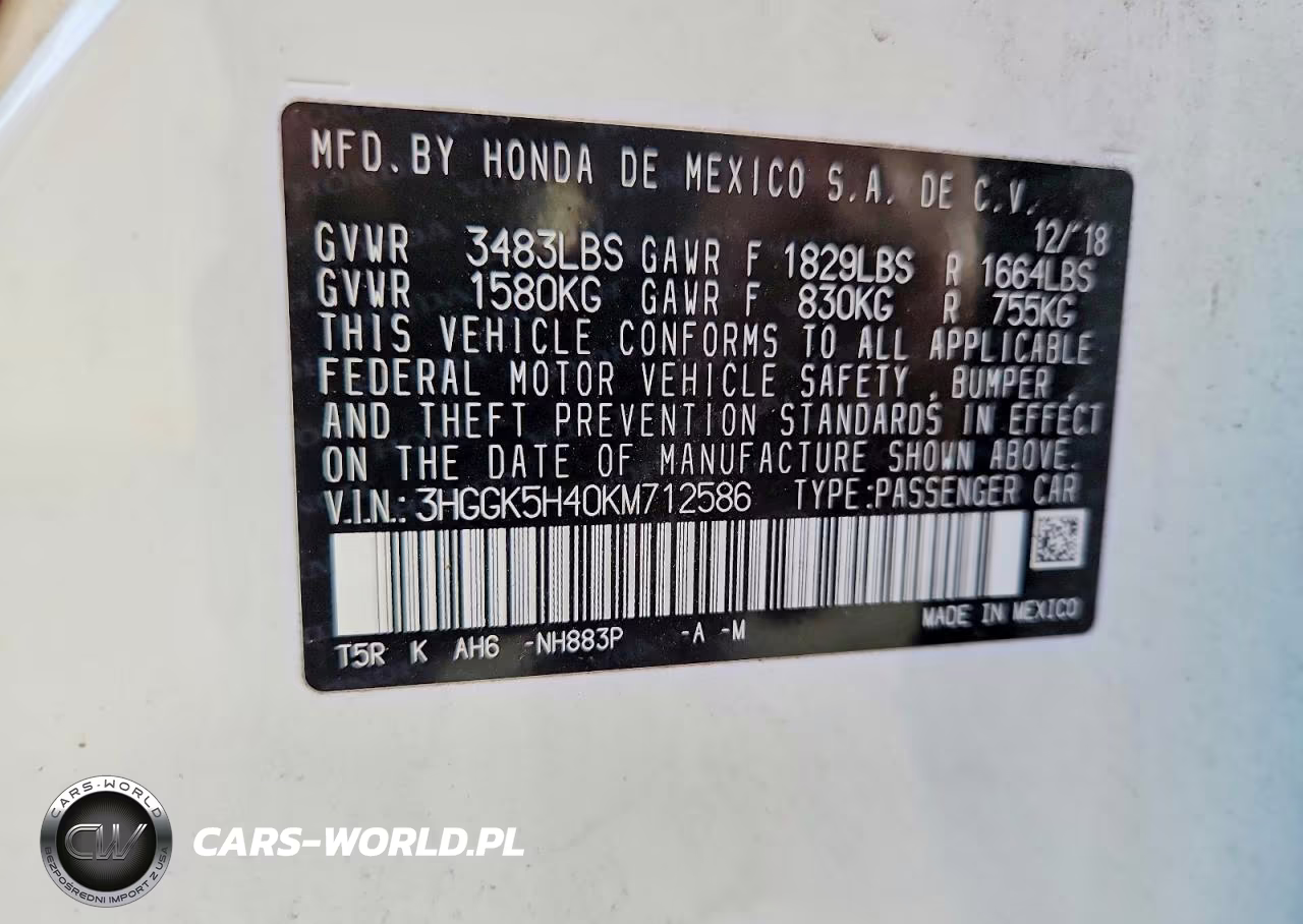 2019 Honda Fit Lx VIN:3HGGK5H40KM712586 - 12