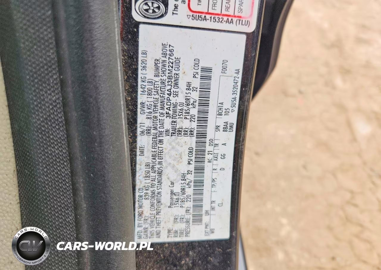 2011 Ford Fiesta S VIN:3FADP4AJ3BM227667 - 12