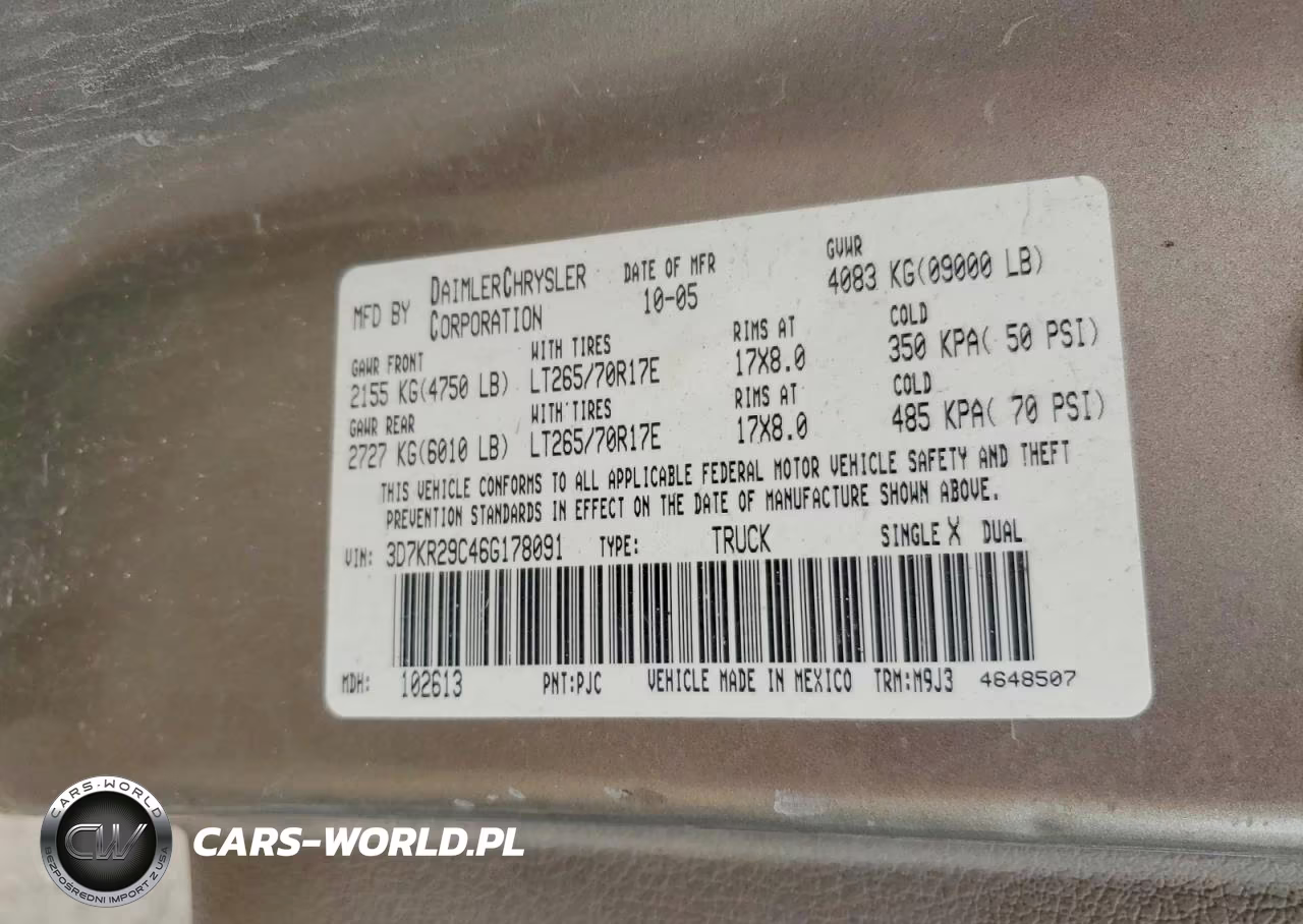 2006 Dodge Ram 2500 VIN:3D7KR29C46G178091 - 12
