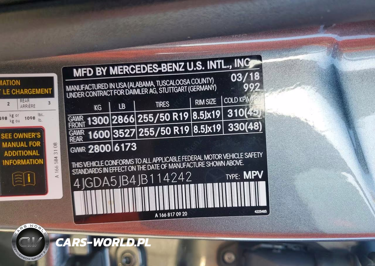 2018 Mercedes-Benz Gle 350 VIN:4JGDA5JB4JB114242 - 12