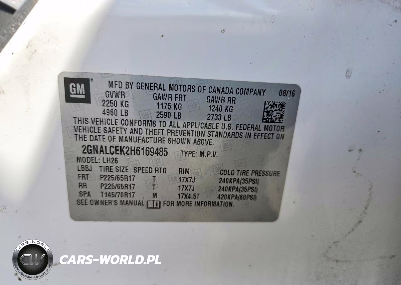 2017 Chevrolet Equinox Lt VIN:2GNALCEK2H6169485 - 13