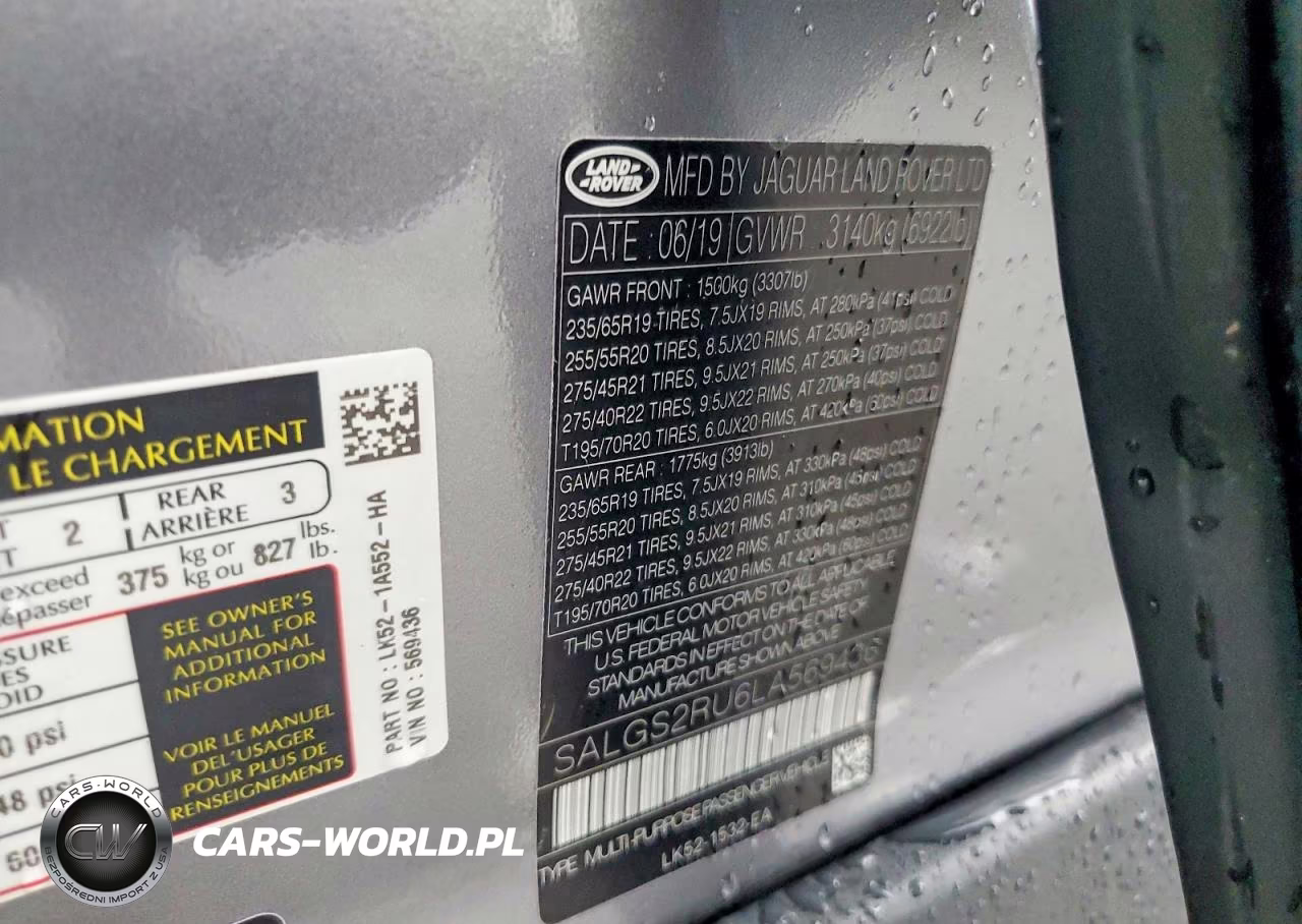 2020 Land Rover Range Rover Hse VIN:SALGS2RU6LA569436 - 14
