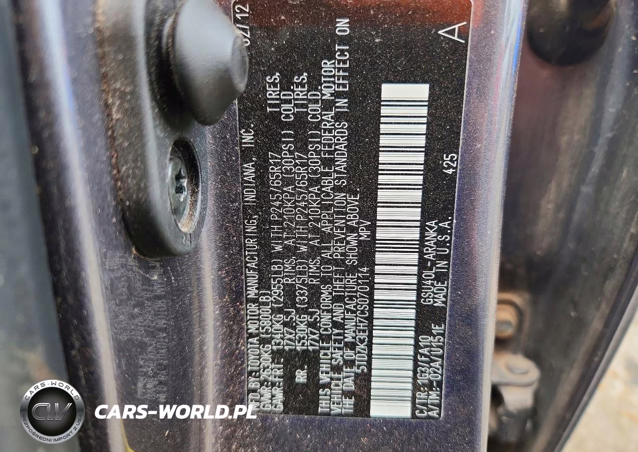 2012 Toyota Highlander Base VIN:5TDZK3EH7CS070114 - 12