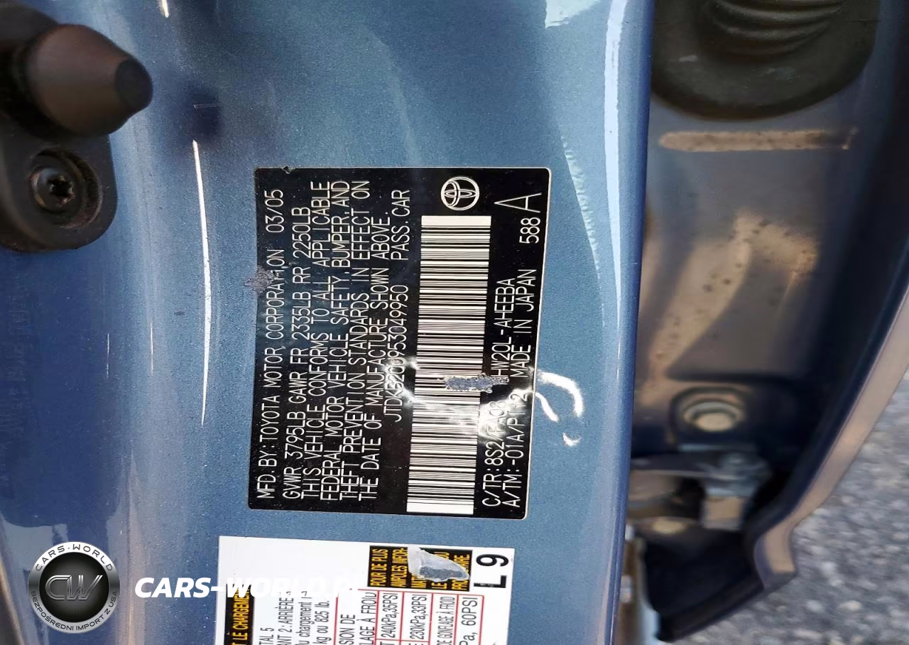 2005 Toyota Prius Base VIN:JTDKB20U953049950 - 12