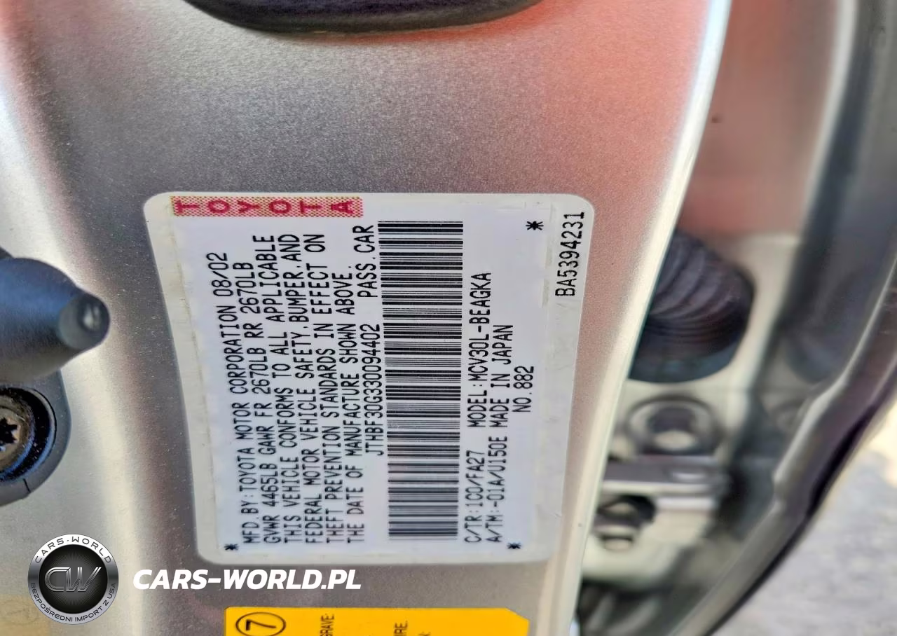 2003 Lexus Es 300 VIN:JTHBF30G330094402 - 12