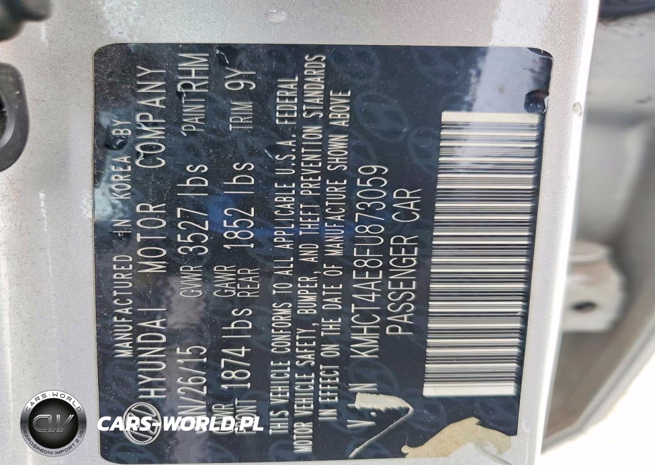 2015 Hyundai Accent Gls VIN:KMHCT4AE8FU873059 - 12