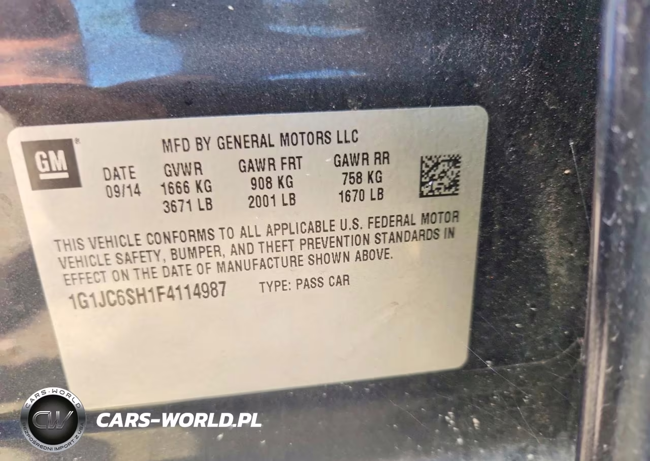 2015 Chevrolet Sonic Lt VIN:1G1JC6SH1F4114987 - 13