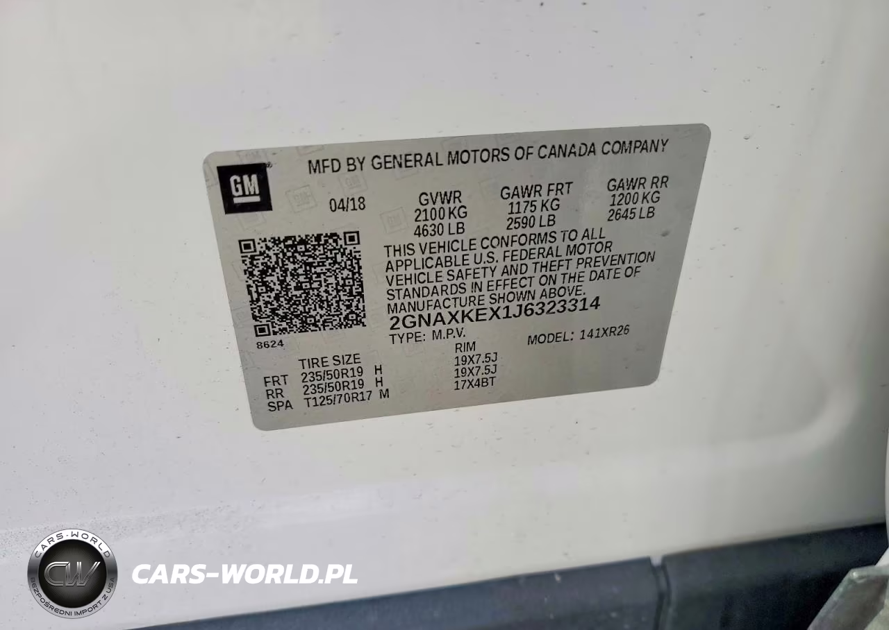 2018 Chevrolet Equinox Lt VIN:2GNAXKEX1J6323314 - 14