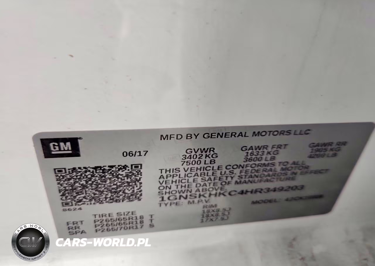 2017 Chevrolet Suburban K1500 Lt VIN:1GNSKHKC4HR349203 - 13