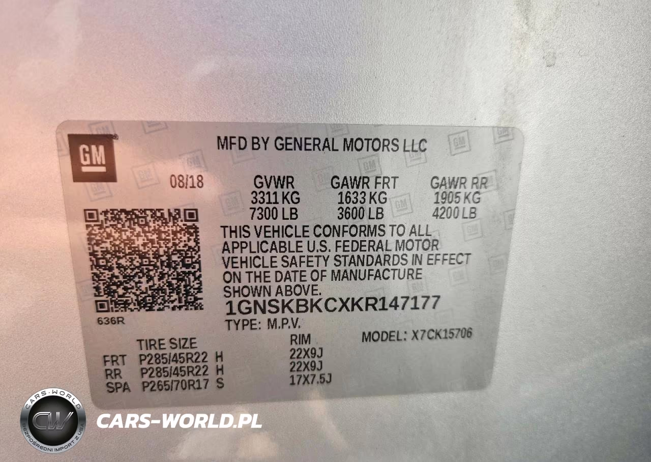 2019 Chevrolet Tahoe K1500 Lt VIN:1GNSKBKCXKR147177 - 14