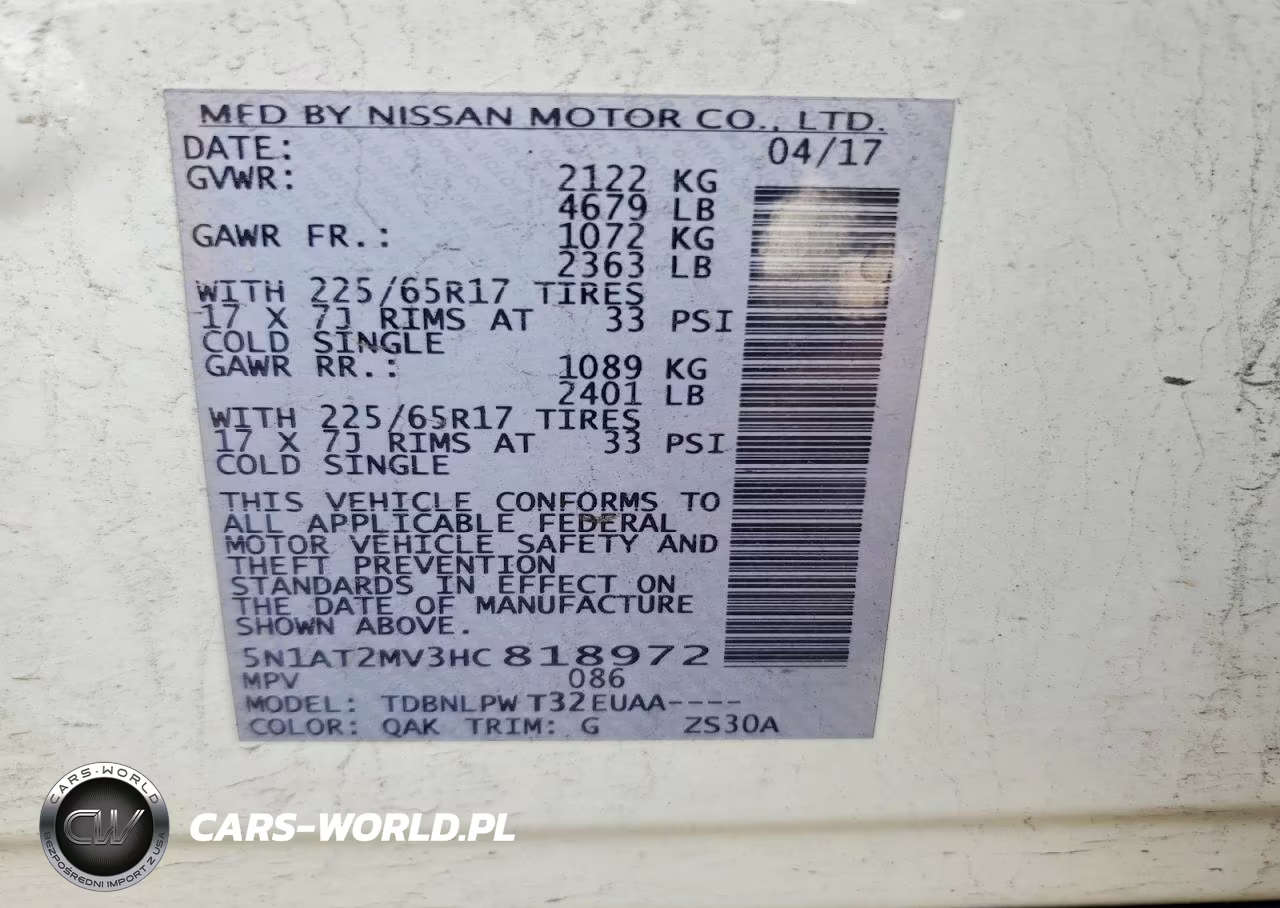 2017 Nissan Rogue S VIN:5N1AT2MV3HC818972 - 13