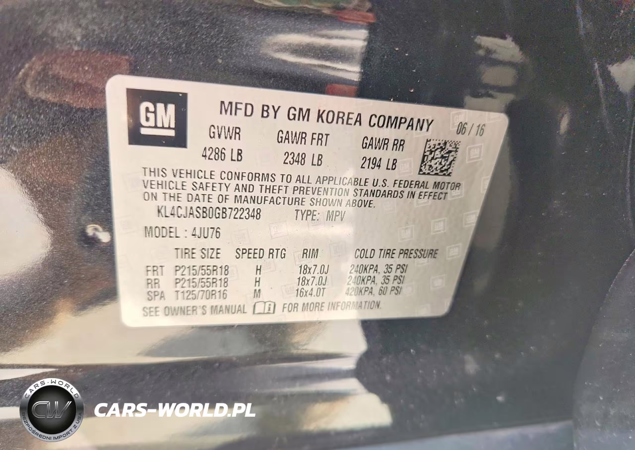 2016 Buick Encore VIN:KL4CJASB0GB722348 - 13