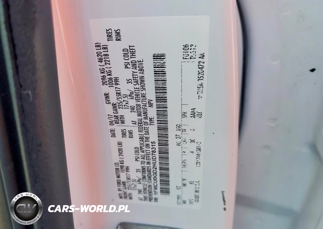2017 Ford Escape Se VIN:1FMCU0GD2HUD78315 - 13