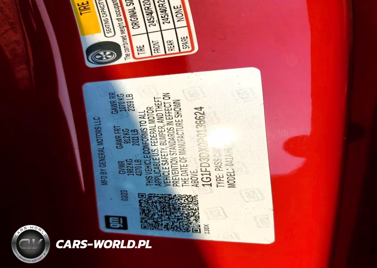 2023 Chevrolet Camaro Lt VIN:1G1FD3DX0P0136624 - 13
