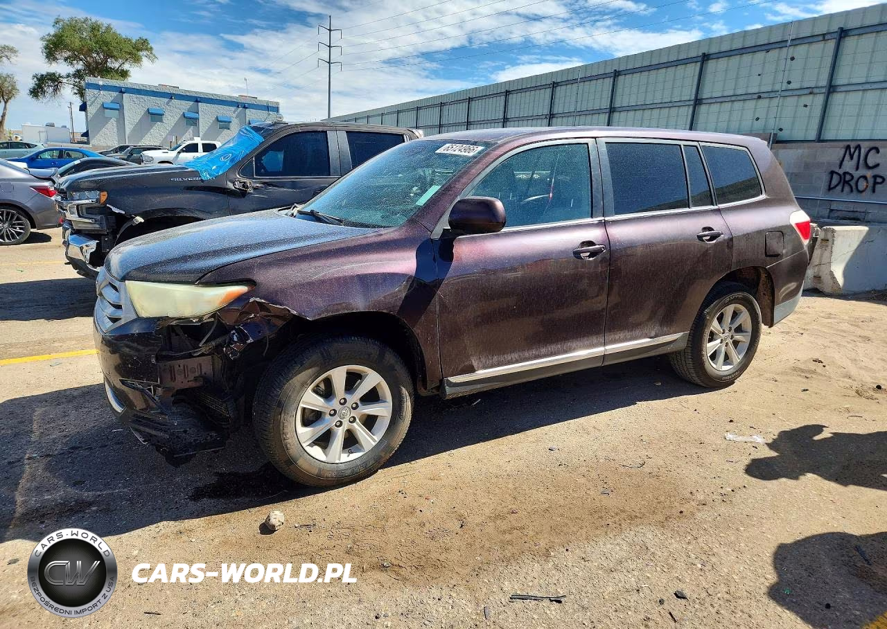 2013 Toyota Highlander Base VIN:5TDBK3EH9DS207377 - 1