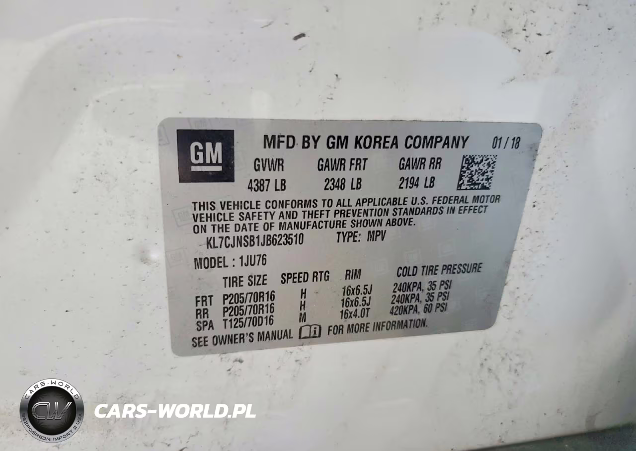 2018 Chevrolet Trax Ls VIN:KL7CJNSB1JB623510 - 13