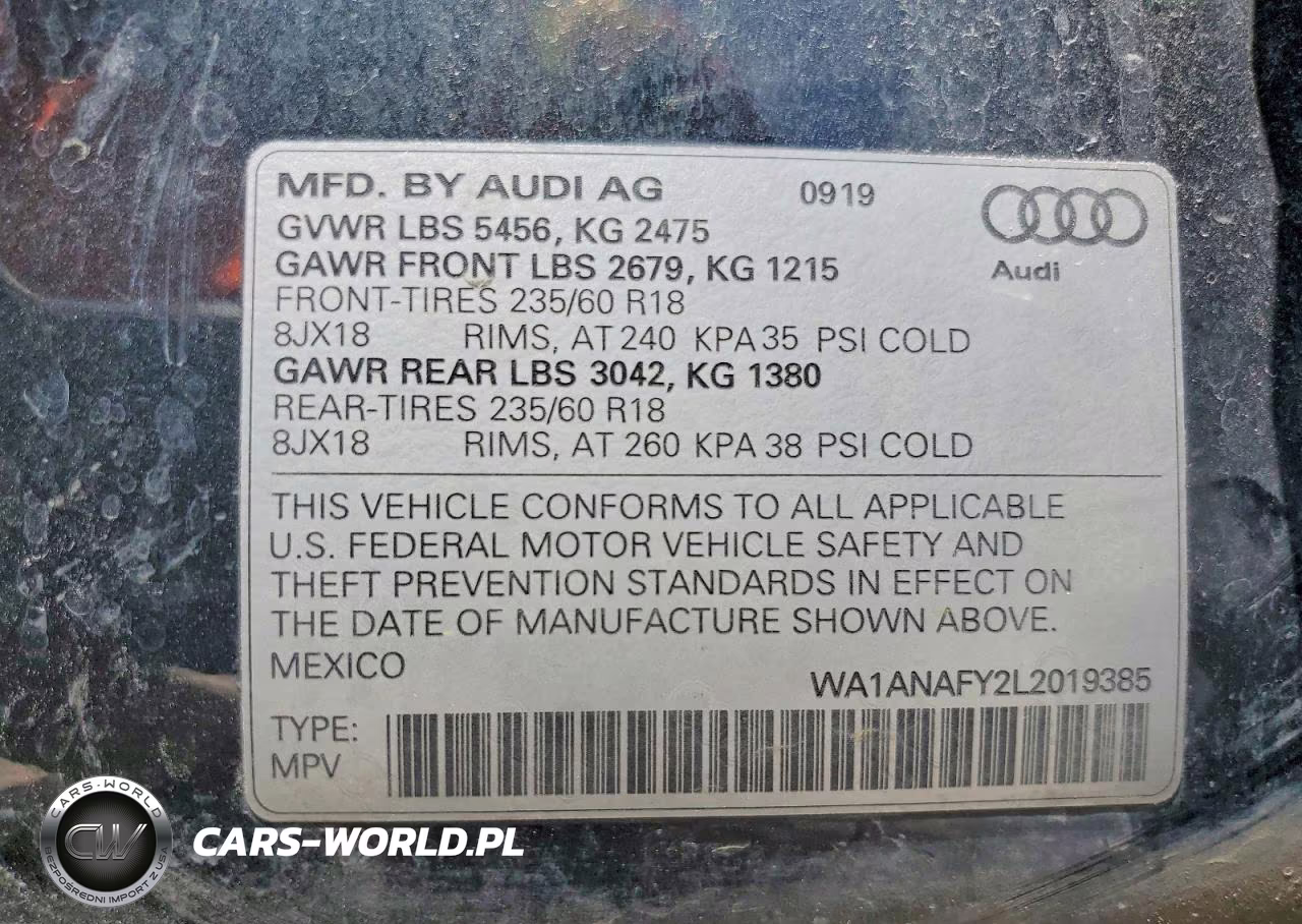 2020 Audi Q5 Premium VIN:WA1ANAFY2L2019385 - 13