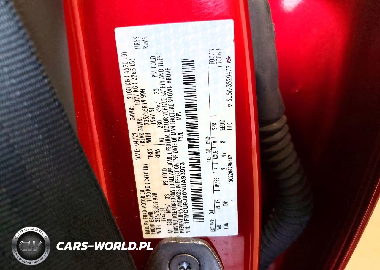 2022 Ford Escape Titanium VIN:1FMCU9J90NUA93973 - 13