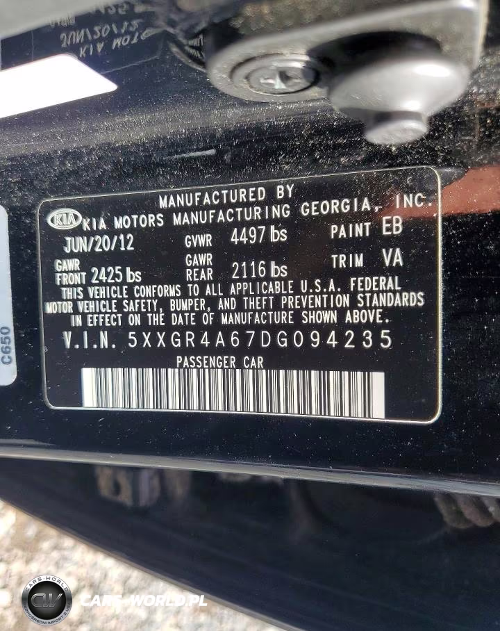 2013 Kia Optima Sx VIN:5XXGR4A67DG094235 - 12