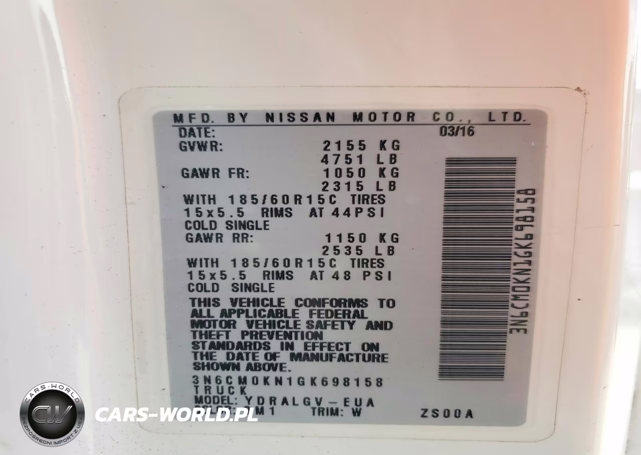 2016 Nissan Nv200 Delivery Van VIN:3N6CM0KN1GK698158 - 14