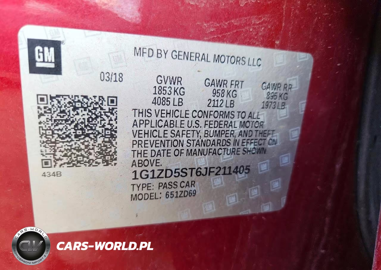 2018 Chevrolet Malibu Lt VIN:1G1ZD5ST6JF211405 - 12