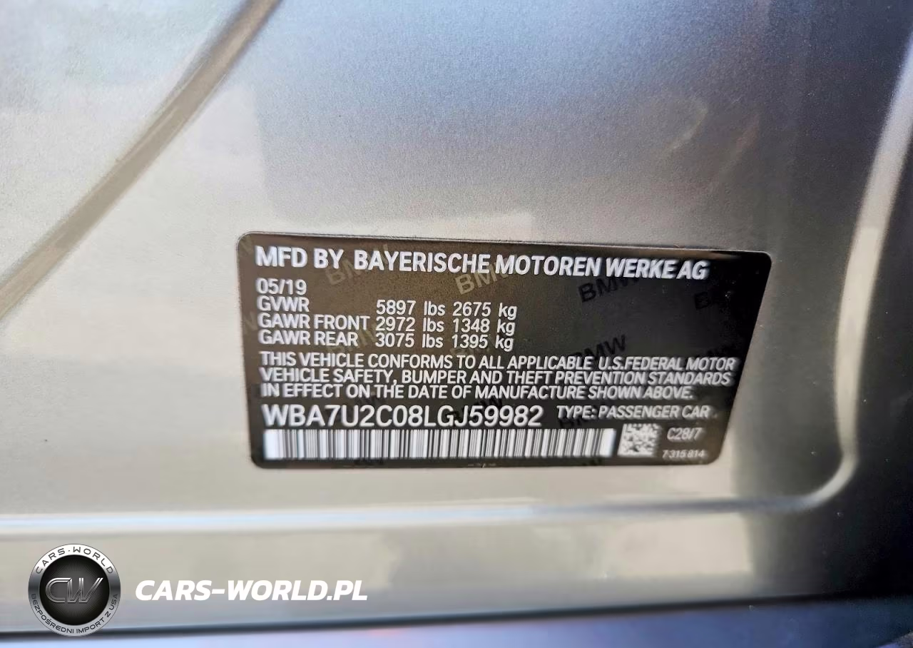 2020 BMW 750 Xi VIN:WBA7U2C08LGJ59982 - 12