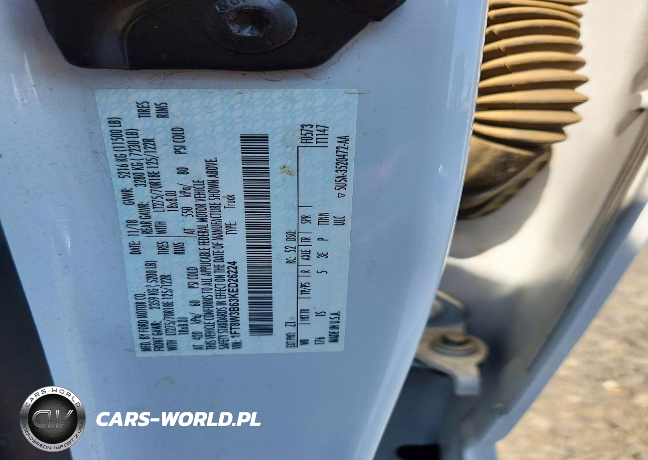 2019 Ford F350 Super Duty VIN:1FT8W3B63KED26224 - 13