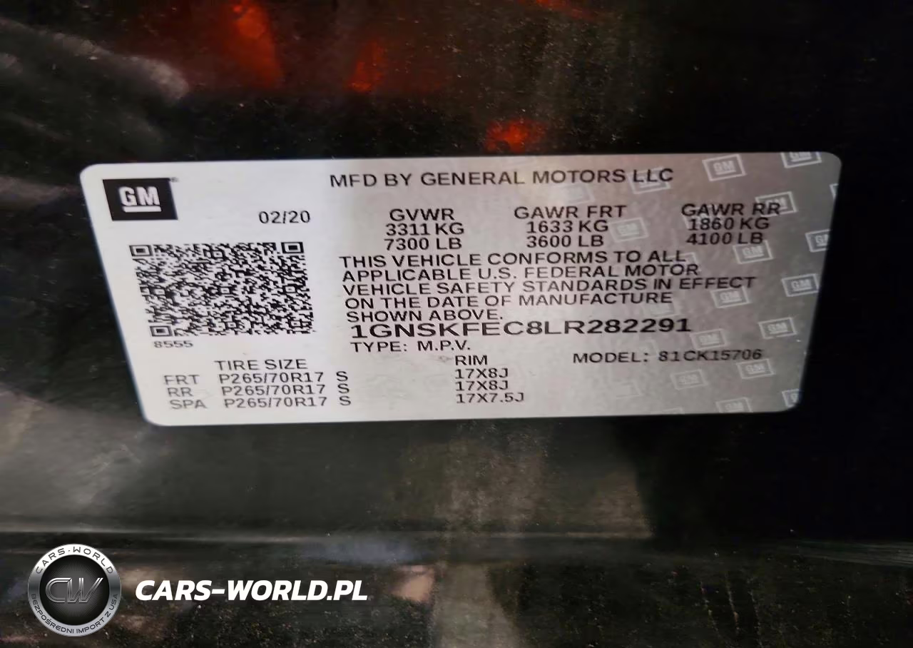 2020 Chevrolet Tahoe Special VIN:1GNSKFEC8LR282291 - 12