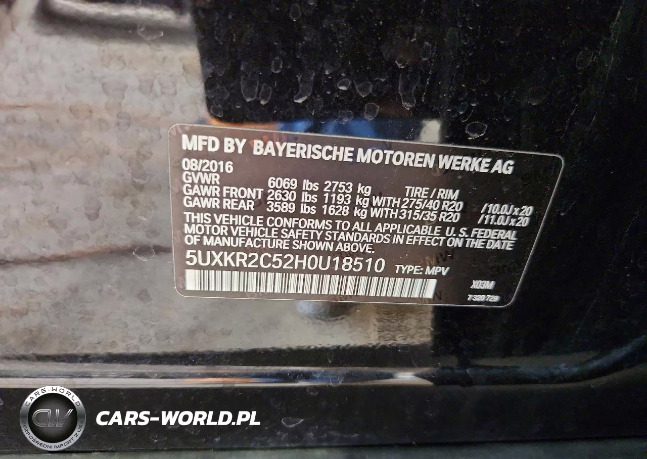 2017 BMW X5 Sdrive35I VIN:5UXKR2C52H0U18510 - 14