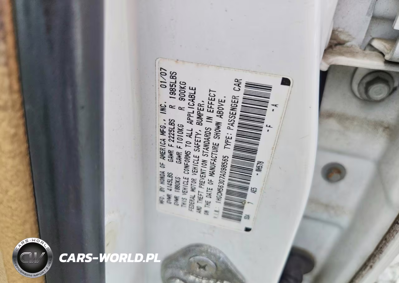 2007 Honda Accord Se VIN:1HGCM56307A098565 - 12