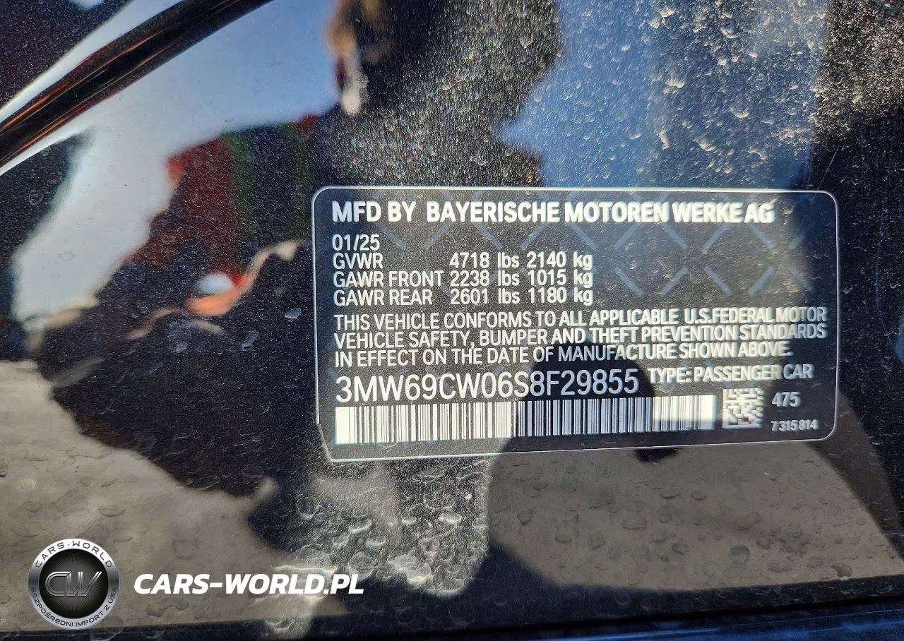 2025 BMW 330I VIN:3MW69CW06S8F29855 - 12