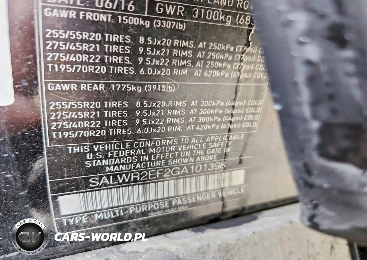 2016 Land Rover Range Rover Sport Sc VIN:SALWR2EF2GA101398 - 13